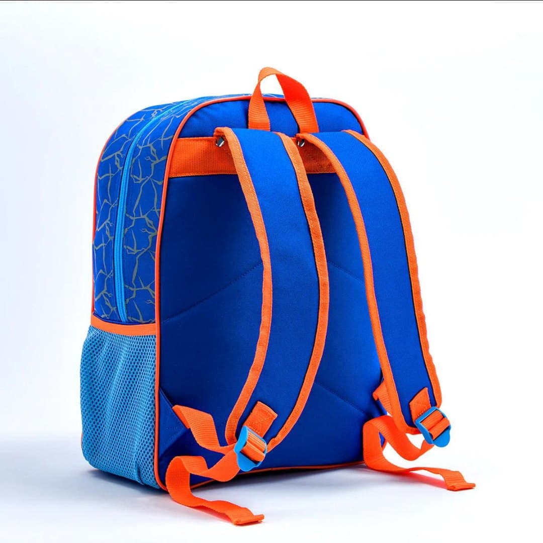 Mochila infantil azul con naranja